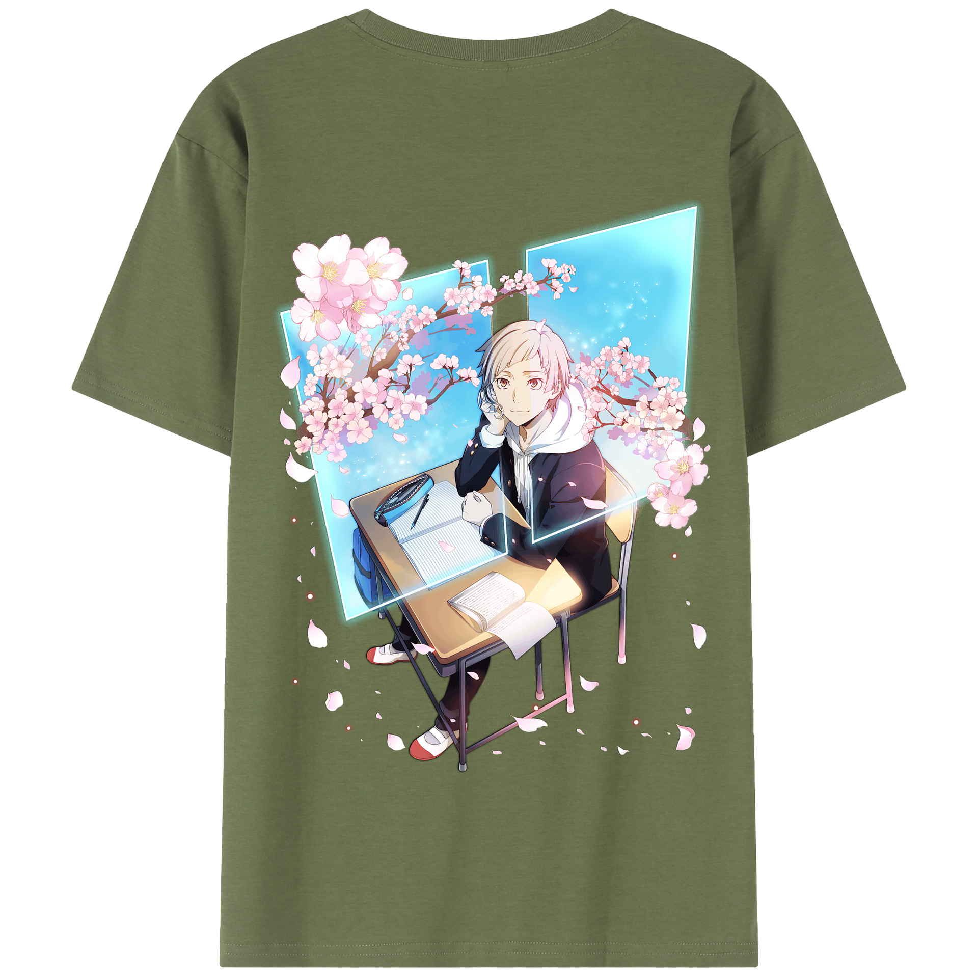 （画像用） 文豪ストレイドッグス Bungo Stray Dogs 綿100％半袖Tシャツ（背面プリント）